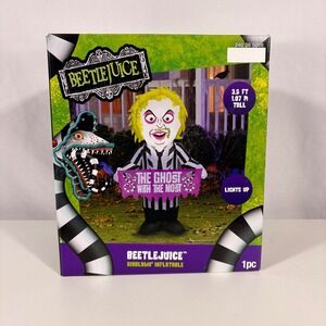 Gemmy Beetlejuice Airblown Inflatable 3.5ft Light Up Halloween Decor 553357